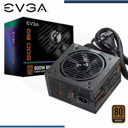 Fonte de Alimentação EVGA BQ 500W 80+ Bronze Semi Modular